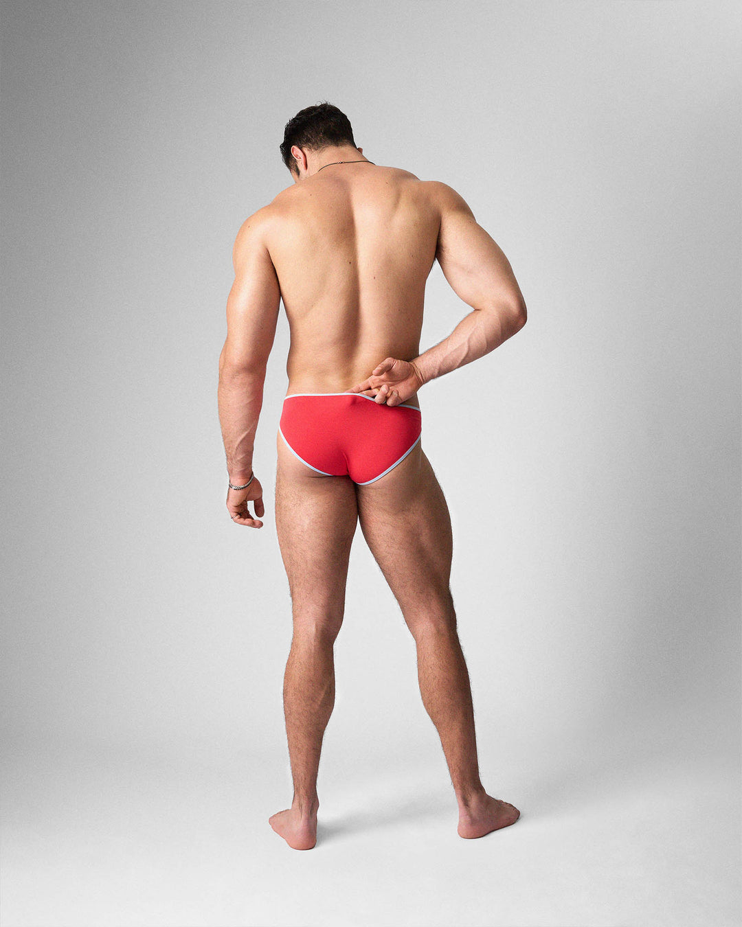TEAMM8 Flaunt Bikini Brief in cherry red – ultra-thin waistband form-fitting brief