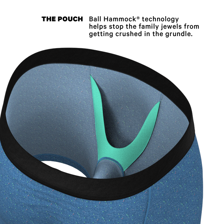 The Fleck Me Heather Blue Flecked Ball Hammock® Pouch Underwear | Everyday Comfort