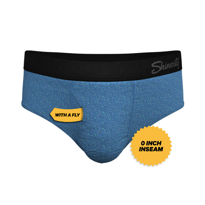 The Fleck Me Heather Blue Ball Hammock® Briefs - Shinesty Flecked Pouch Underwear