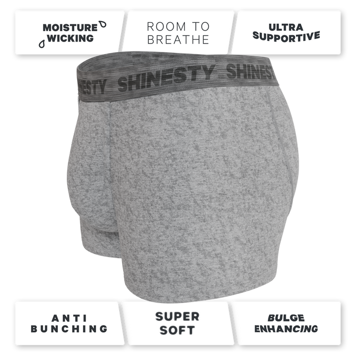 Shinesty The Flintstone heather grey black Ball Hammock pouch trunks – men's heather grey trunk underwear