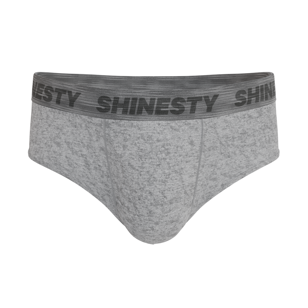 Shinesty The Flintstone heather grey black Ball Hammock pouch underwear briefs – men's heather grey brief