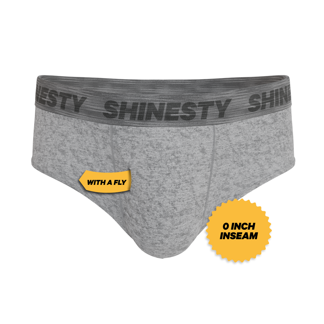 Shinesty The Flintstone heather grey black Ball Hammock pouch underwear briefs – men's heather grey brief