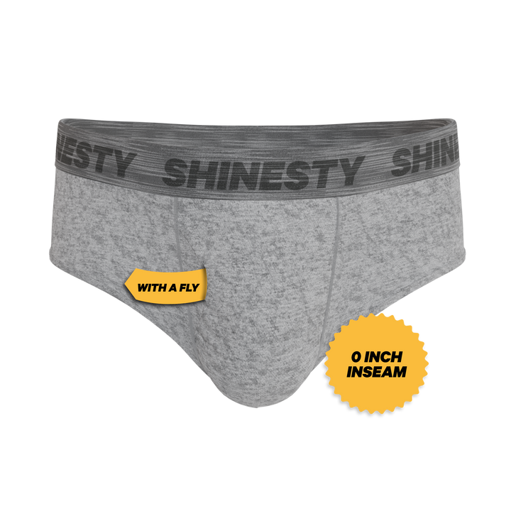 Shinesty The Flintstone heather grey black Ball Hammock pouch underwear briefs – men's heather grey brief