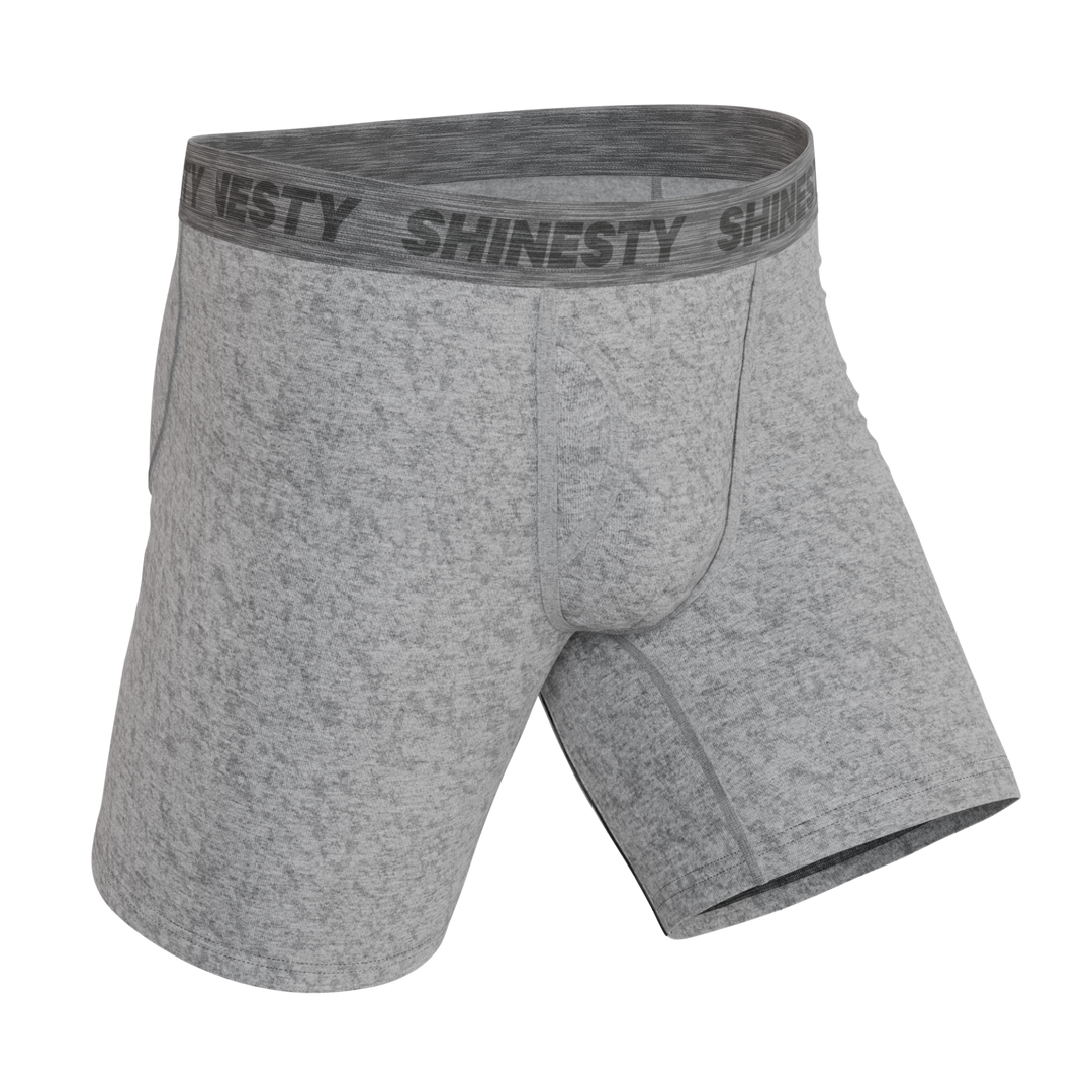Shinesty The Flintstone heather grey black Ball Hammock long leg underwear with fly – grey long leg boxer