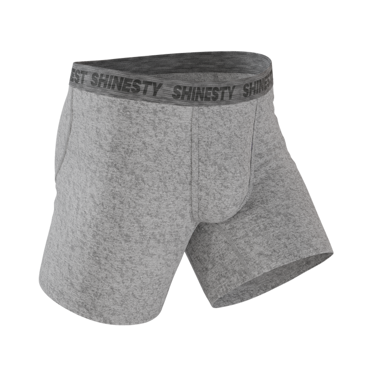 Shinesty The Flintstone heather grey black Ball Hammock pouch underwear – men's heather grey boxer briefs