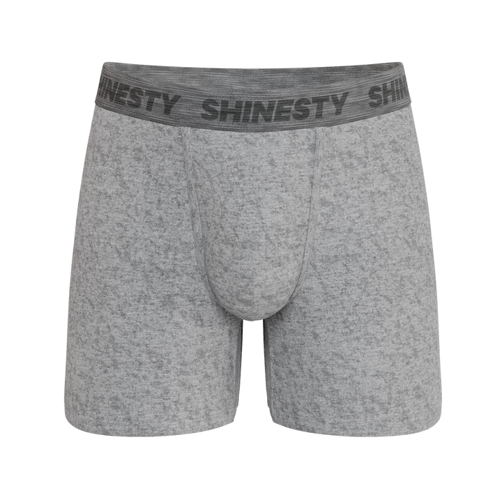 Shinesty The Flintstone heather grey black Ball Hammock underwear with fly – men's grey fly boxer brief
