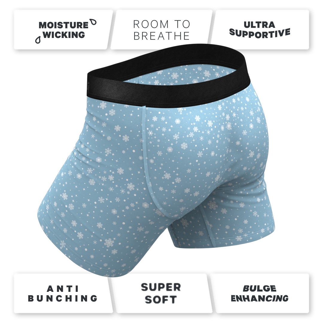 Shinesty "The Flurry Up" Snowman Ball Hammock® Pouch Boxer Briefs with Fly (Standard Length)