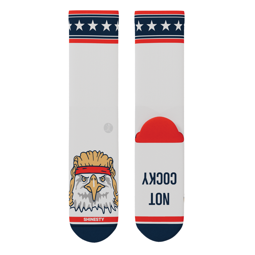 The Free Bird | USA Eagle Mullet Heel Hammock™ Crew Socks