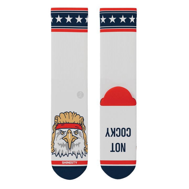 The Free Bird | USA Eagle Mullet Heel Hammock™ Crew Socks