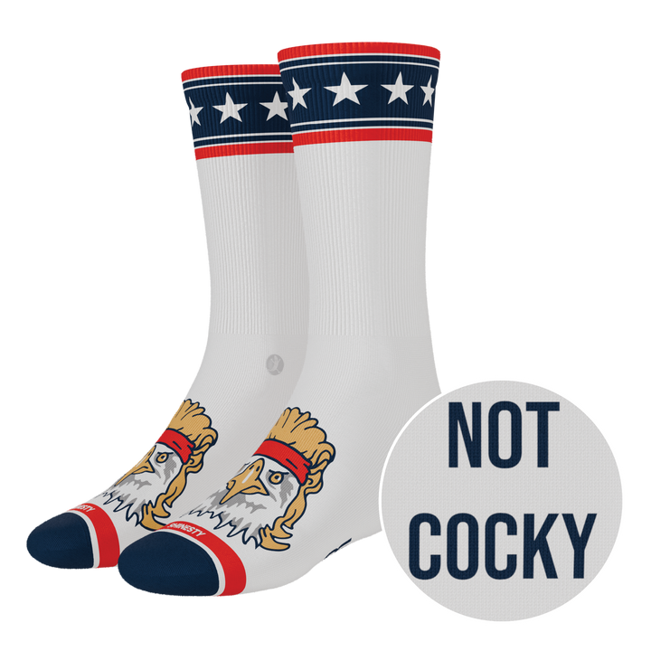 The Free Bird | USA Eagle Mullet Heel Hammock™ Crew Socks
