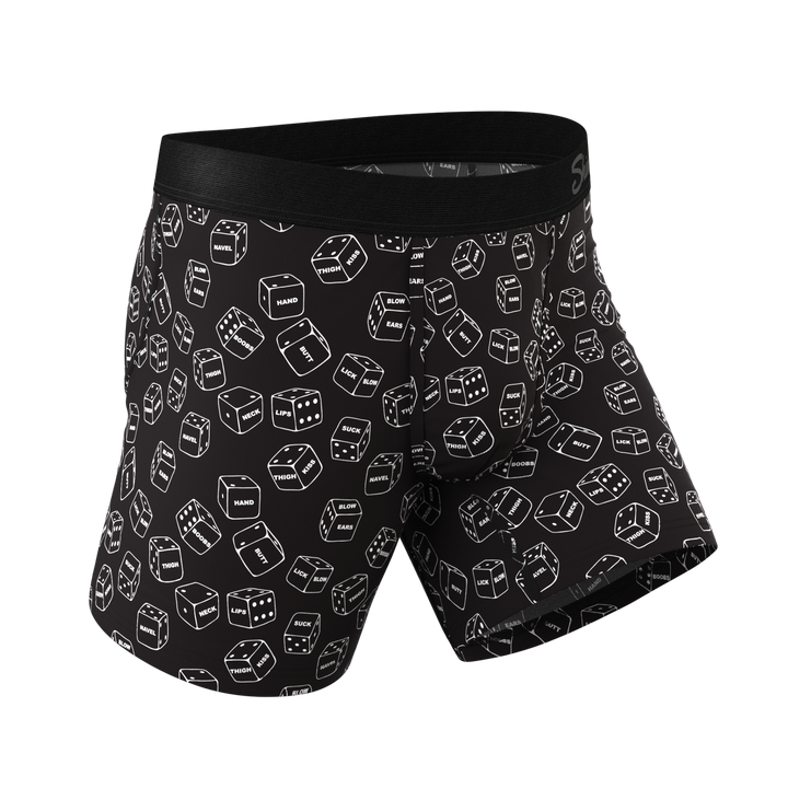 Shinesty The Free For All glow in the dark dice Ball Hammock underwear – men's novelty dice boxer briefs