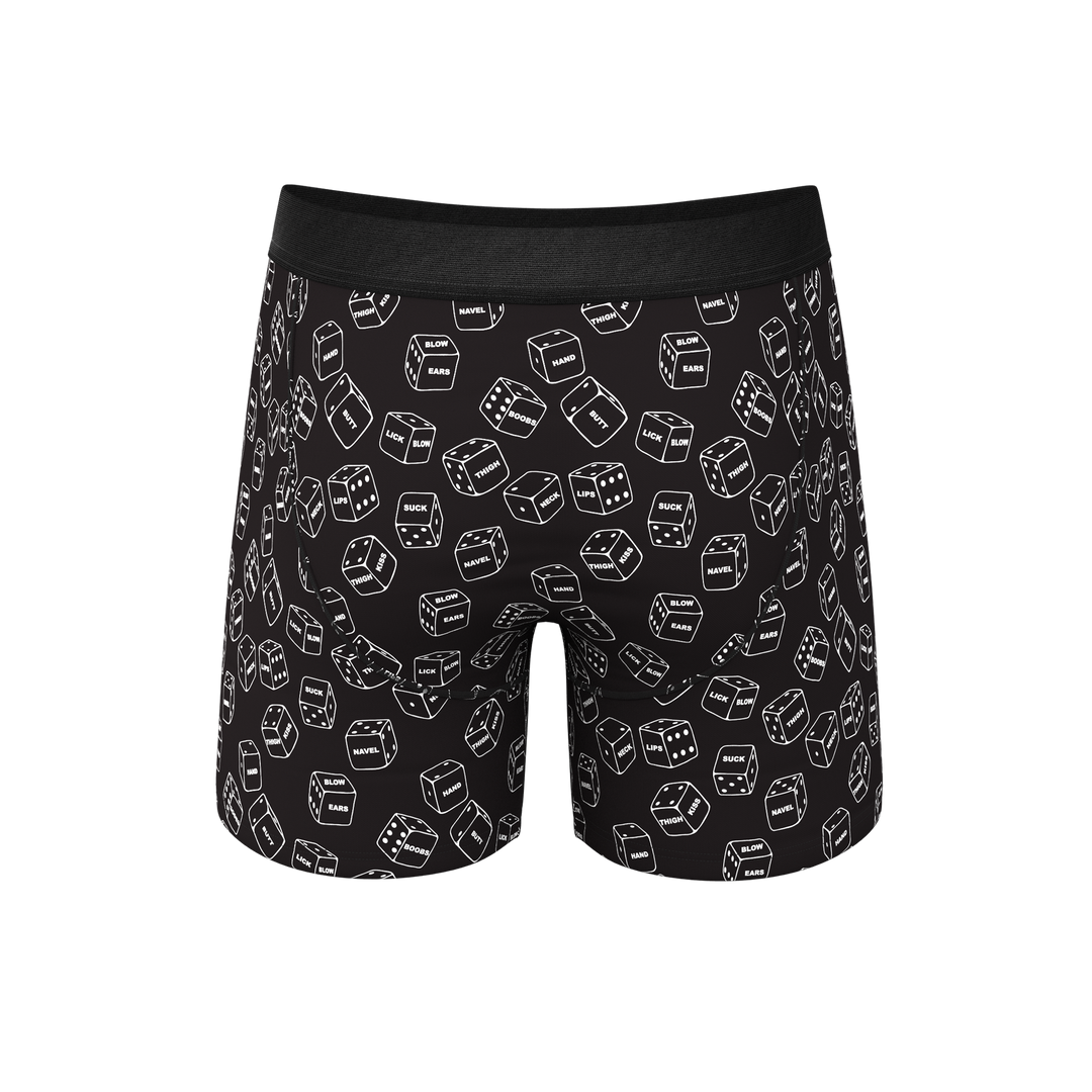 Shinesty The Free For All glow in the dark dice Ball Hammock underwear – men's novelty dice boxer briefs