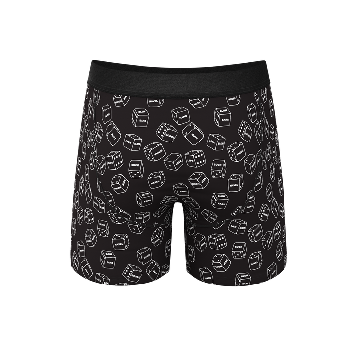 Shinesty The Free For All glow in the dark dice Ball Hammock underwear – men's novelty dice boxer briefs