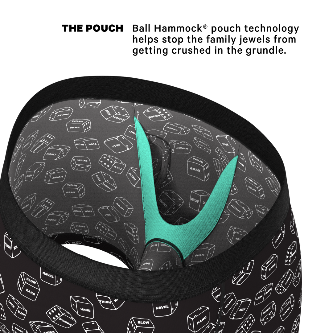 The Free For All Glow In The Dark Dice Ball Hammock® Pouch Underwear with Fly