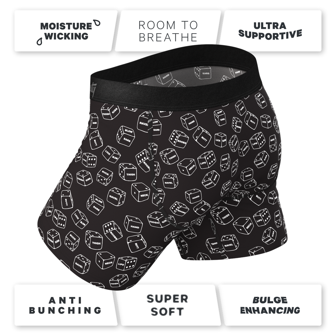 The Free For All Glow In The Dark Dice Ball Hammock® Pouch Underwear with Fly