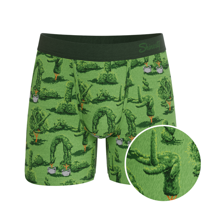 Shinesty Men's Ball Hammock® Pouch Boxer Briefs - "The Full Bush Bush Club" Naughty Landscaping Print
