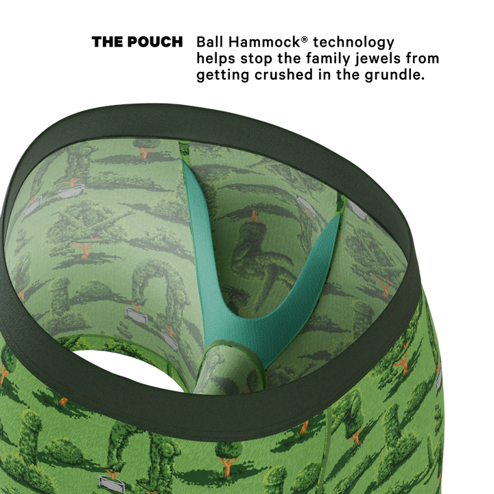 Shinesty Men's Ball Hammock® Pouch Boxer Briefs - "The Full Bush Bush Club" Naughty Landscaping Print