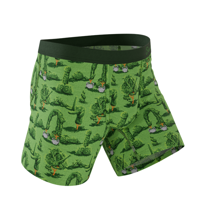 Shinesty Men's Ball Hammock® Pouch Boxer Briefs - "The Full Bush Bush Club" Naughty Landscaping Print