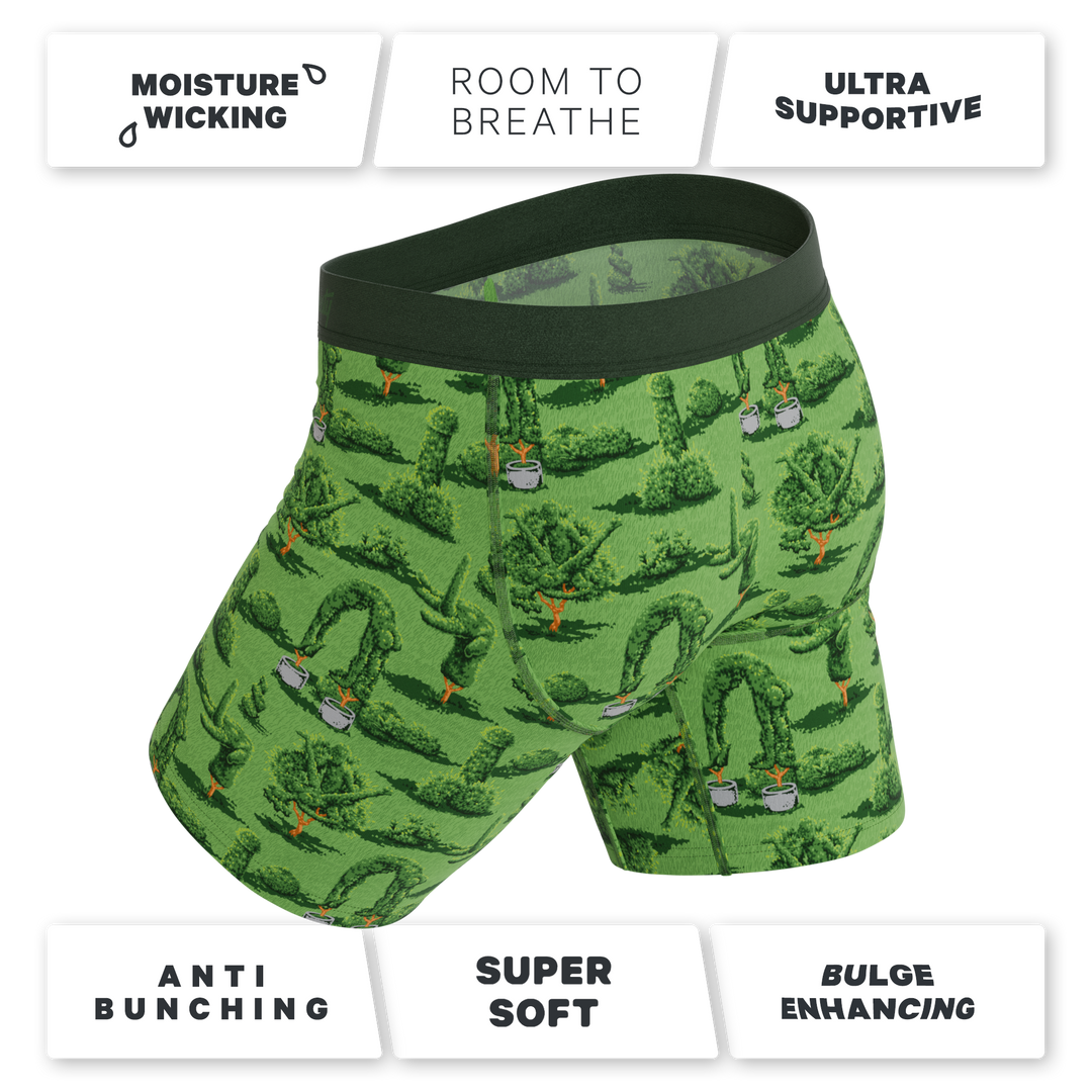 The Morning Woodwork Topiary Boxer Briefs - Funny Garden Pouch Underwear