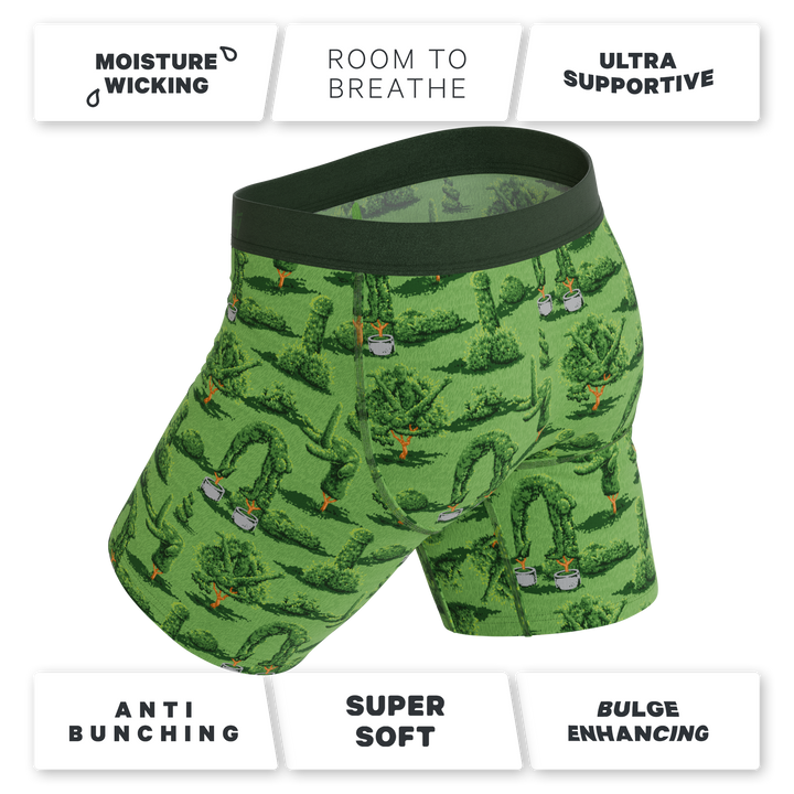 The Morning Woodwork Topiary Boxer Briefs - Funny Garden Pouch Underwear