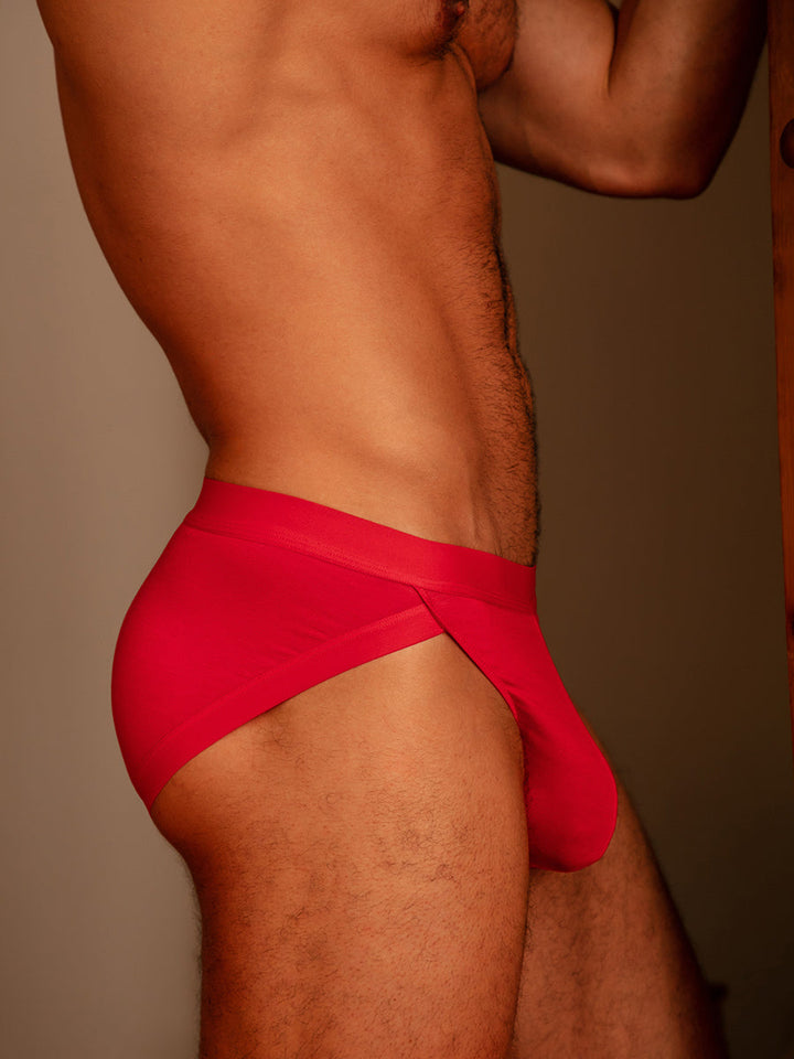 Body Aware Body Soft Vintage Brief in red – men's high-cut modal underwear brief