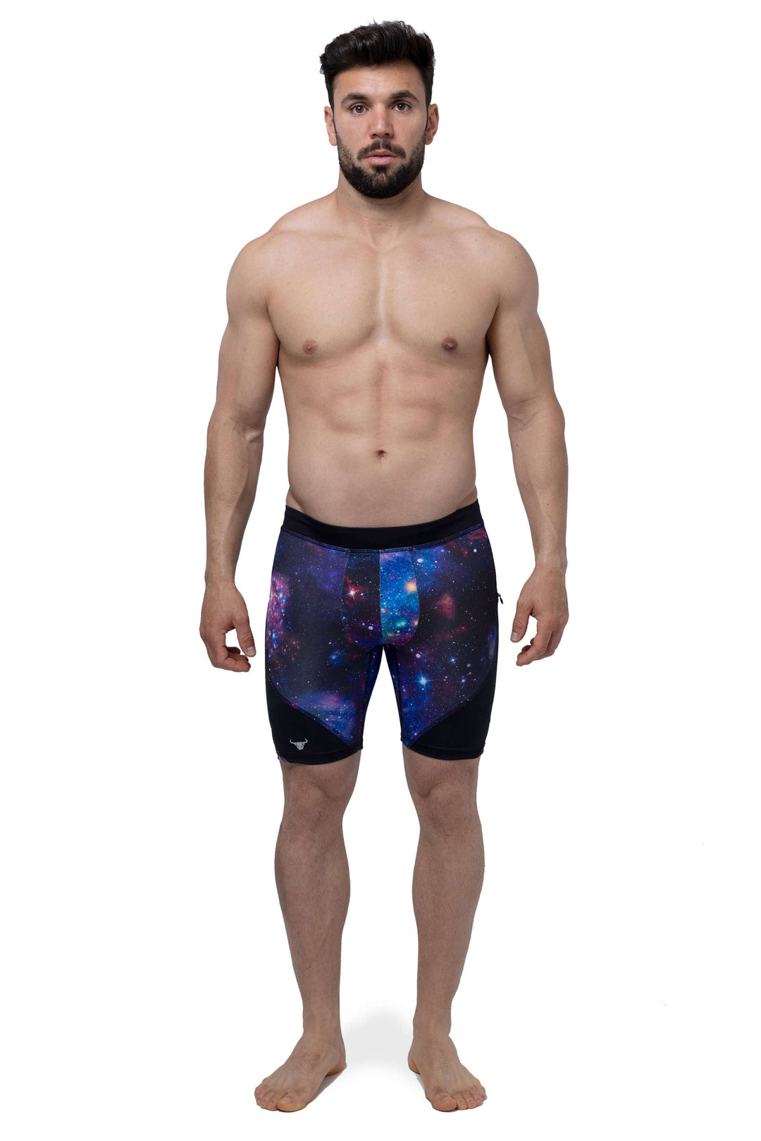 Matador Meggings Galaxy men's compression shorts – celestial print squat-proof hybrid shorts