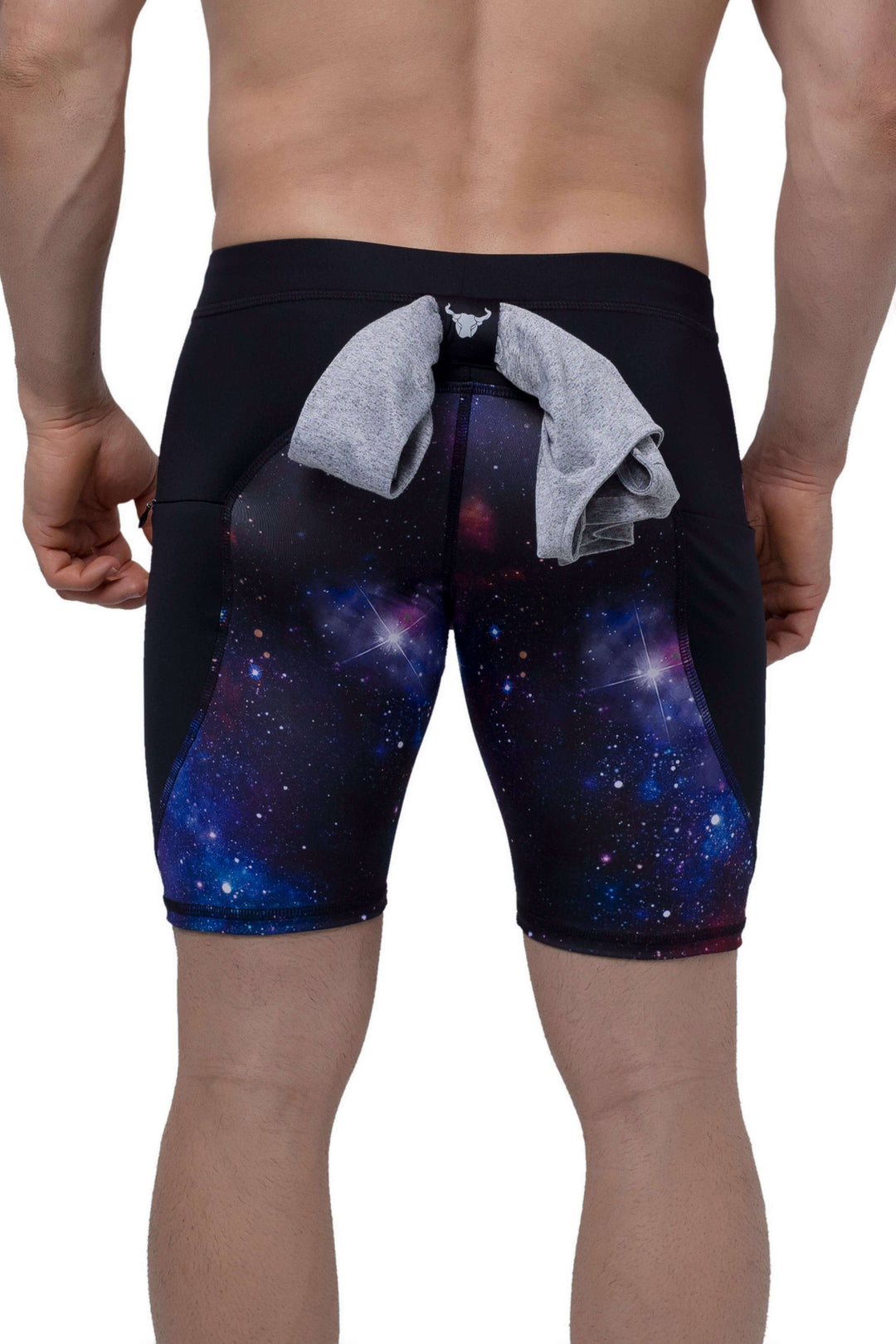 Matador Meggings Galaxy men's compression shorts – celestial print squat-proof hybrid shorts