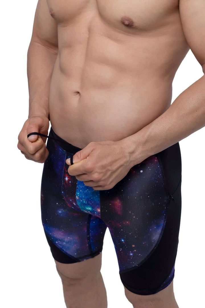 Matador Meggings Galaxy men's compression shorts – celestial print squat-proof hybrid shorts