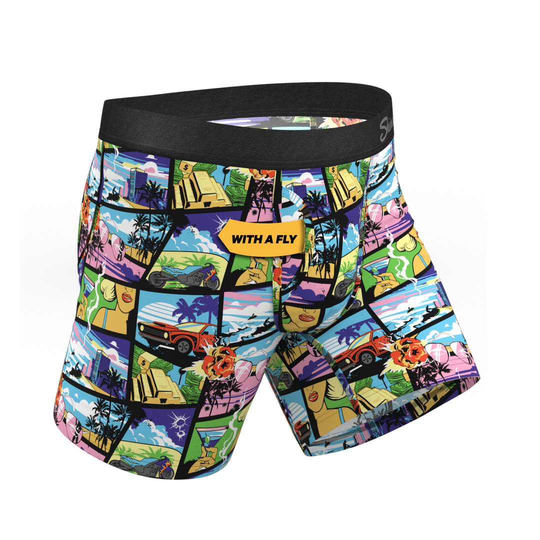 The Gas Pedal: Pop Art Ball Hammock® Pouch Underwear with Fly