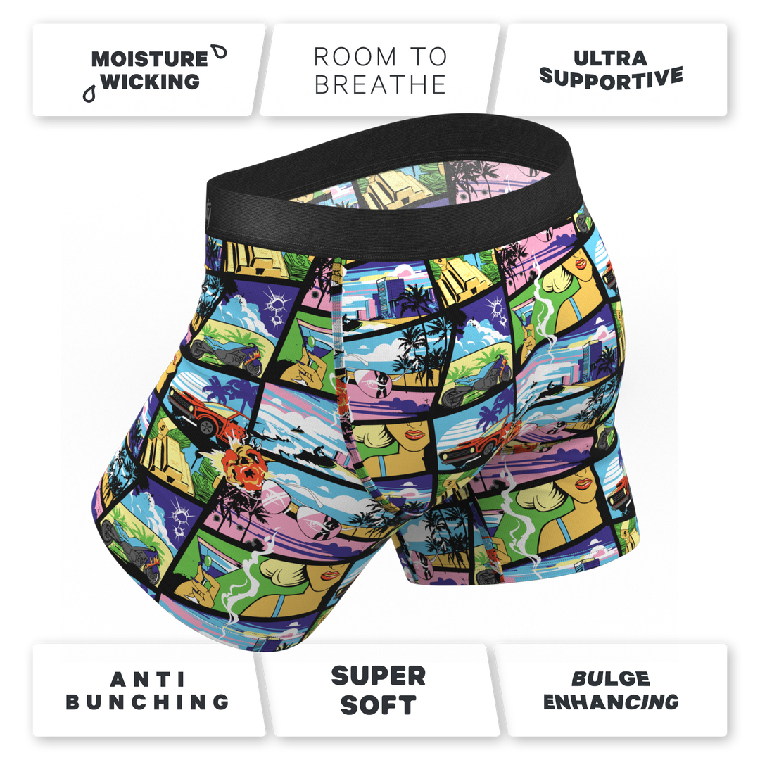 The Gas Pedal: Pop Art Ball Hammock® Pouch Underwear with Fly