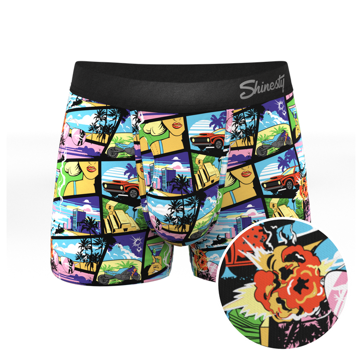 Shinesty "Gas Pedal" Pop Art Ball Hammock® Pouch Trunks