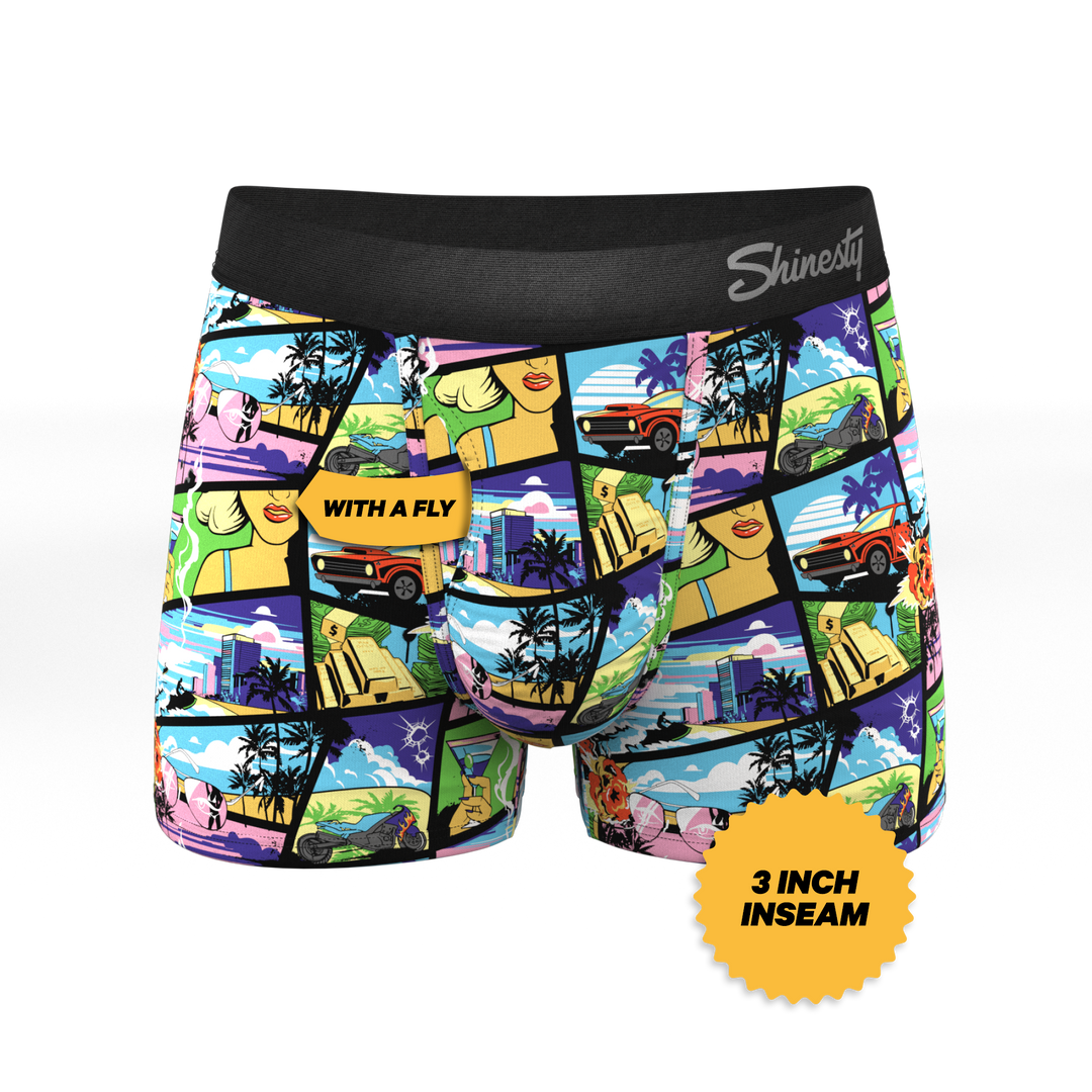 Shinesty "Gas Pedal" Pop Art Ball Hammock® Pouch Trunks