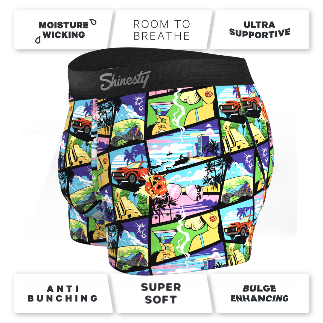 Shinesty "Gas Pedal" Pop Art Ball Hammock® Pouch Trunks