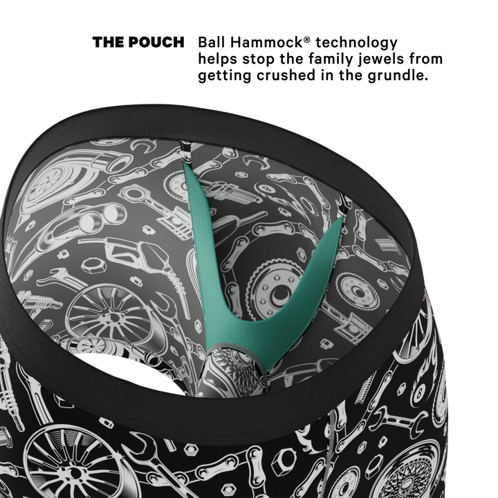 Shinesty The Gear Head stick shift Ball Hammock pouch underwear – men's stick shift print boxer briefs