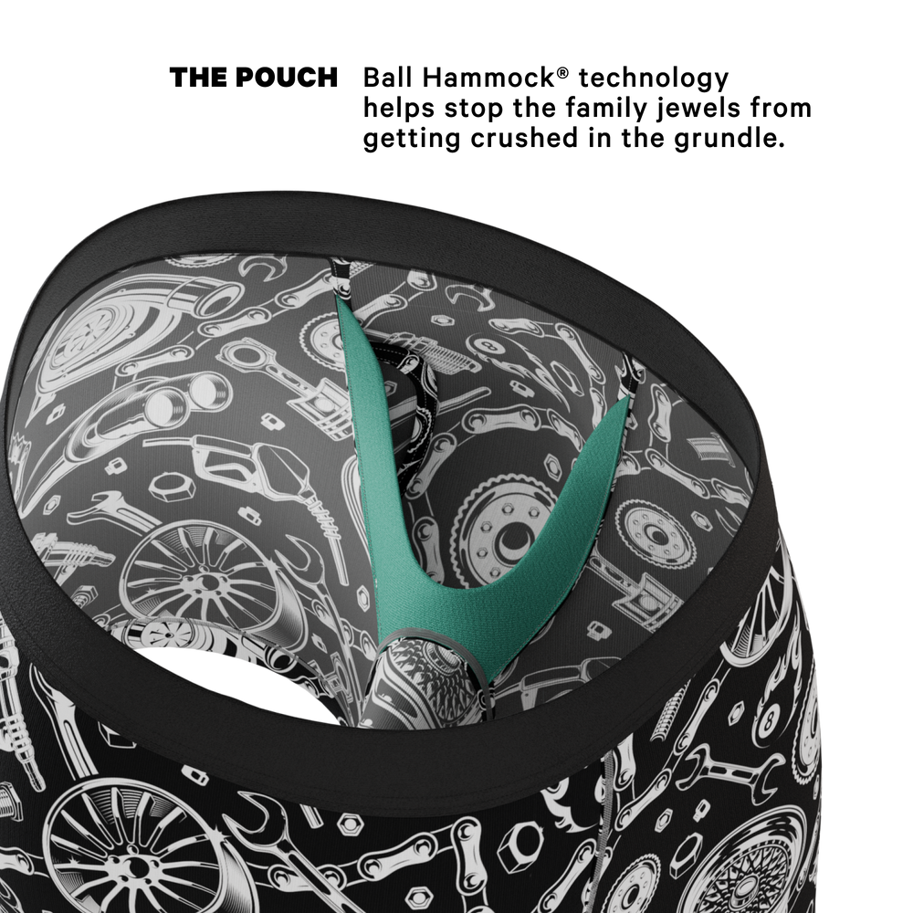 Shinesty The Gear Head stick shift Ball Hammock underwear with fly – men's stick shift print briefs fly