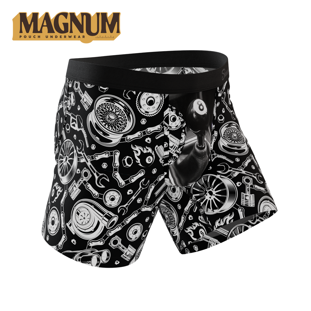 Shinesty The Gear Head stick shift Ball Hammock Magnum Big Pouch underwear – men's big pouch boxer