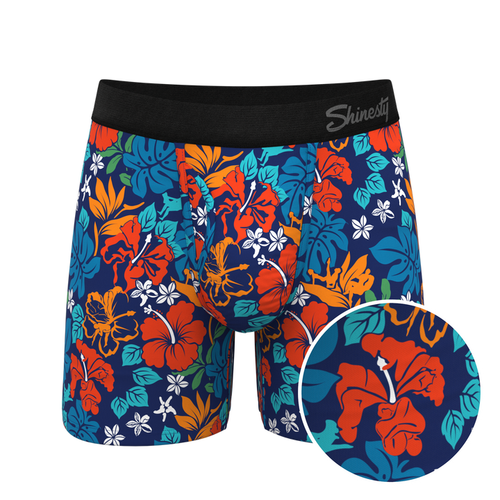 The Get Lei'd: Naughty Tropical Ball Hammock® Pouch Underwear with Fly