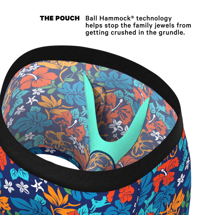 The Get Lei'd: Naughty Tropical Ball Hammock® Pouch Underwear with Fly