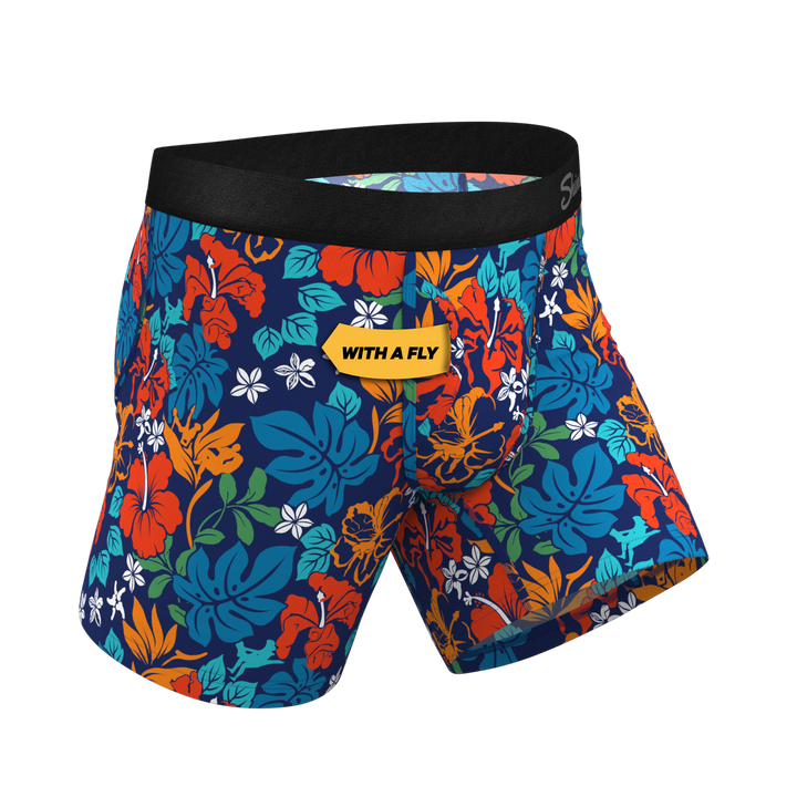 The Get Lei'd: Naughty Tropical Ball Hammock® Pouch Underwear with Fly