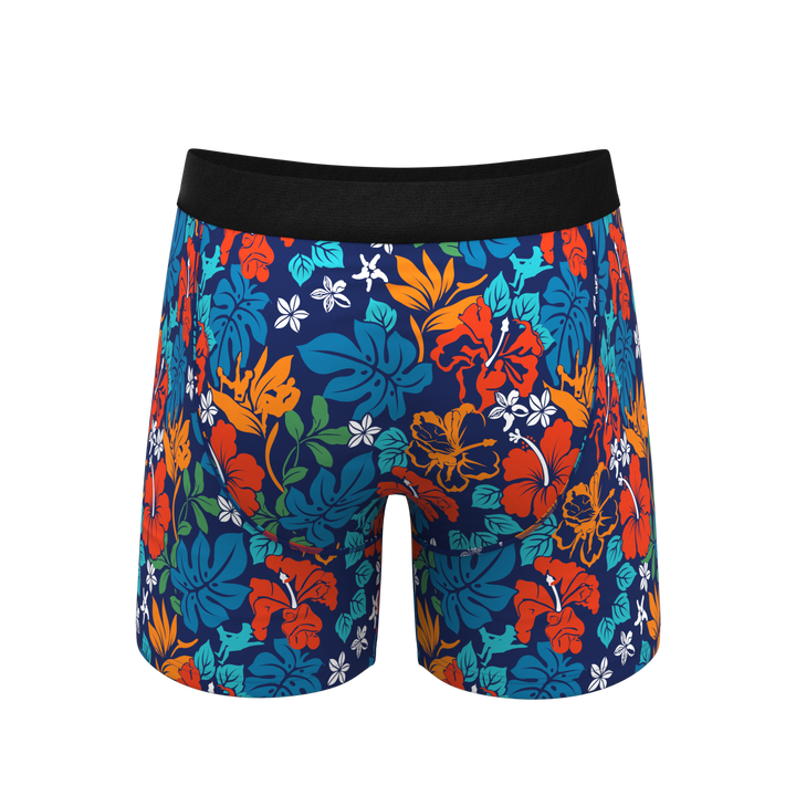 The Get Lei'd: Naughty Tropical Ball Hammock® Pouch Underwear with Fly