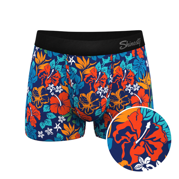 Shinesty "Get Lei'd" Naughty Tropical Ball Hammock® Pouch Trunks Underwear