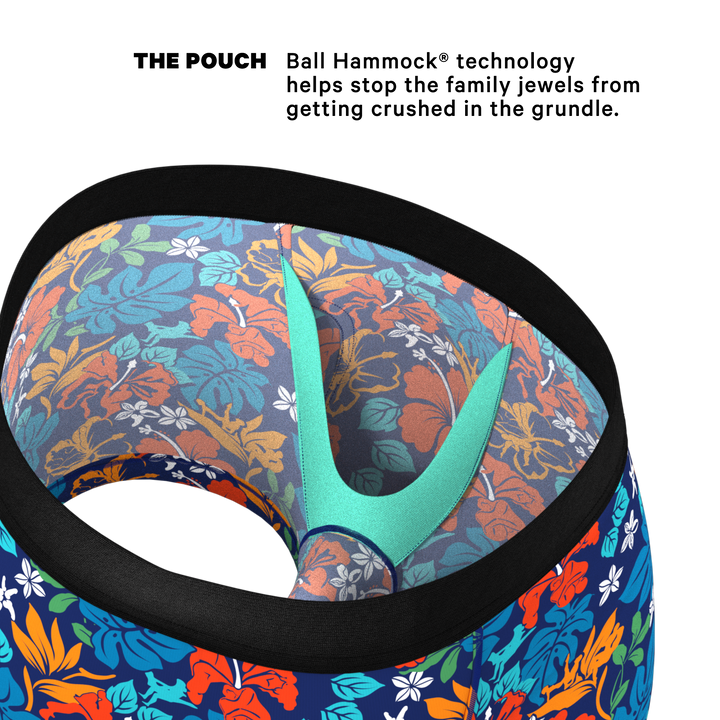 Shinesty "Get Lei'd" Naughty Tropical Ball Hammock® Pouch Trunks Underwear