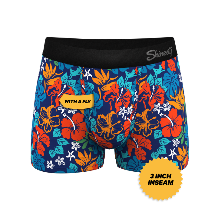 Shinesty "Get Lei'd" Naughty Tropical Ball Hammock® Pouch Trunks Underwear