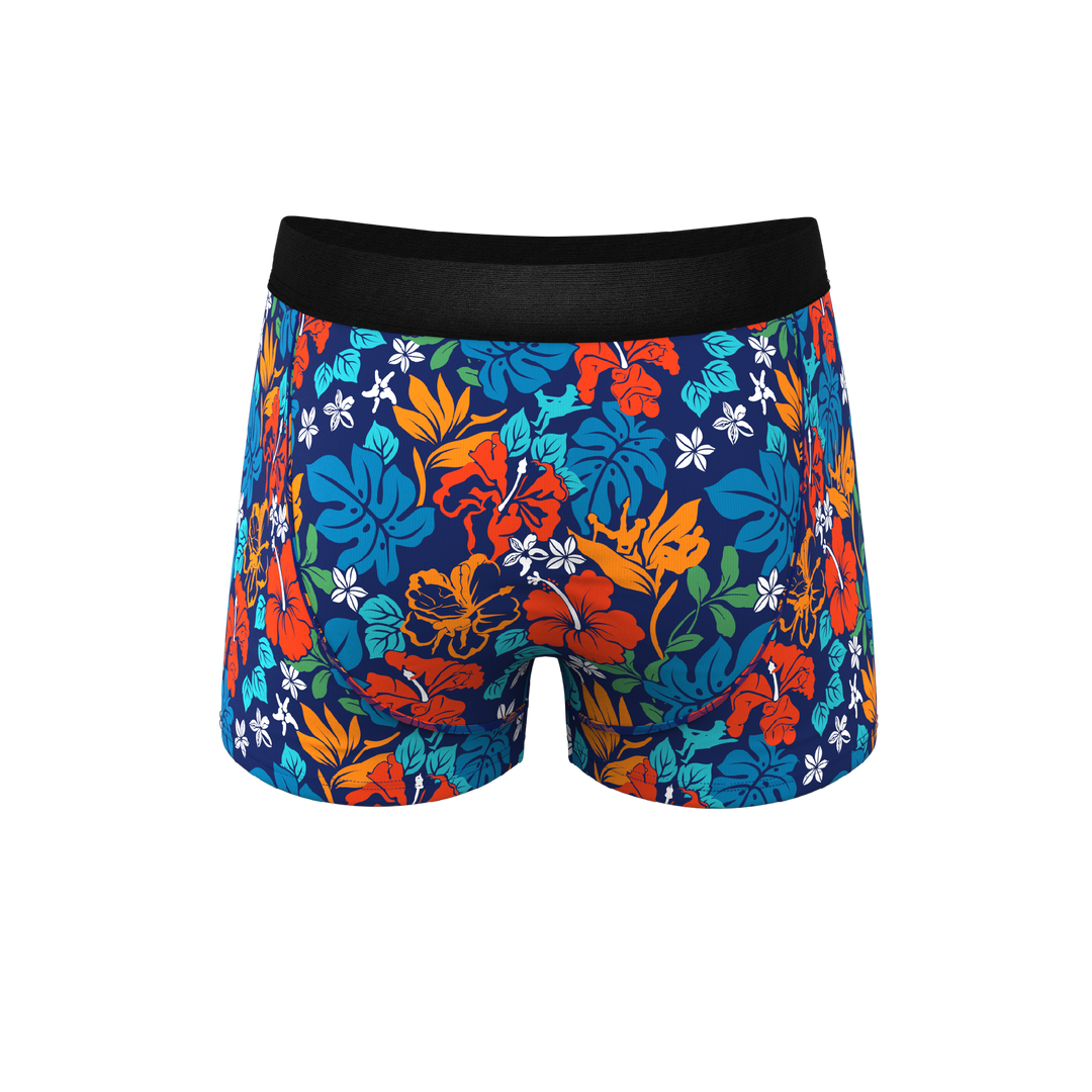 Shinesty "Get Lei'd" Naughty Tropical Ball Hammock® Pouch Trunks Underwear