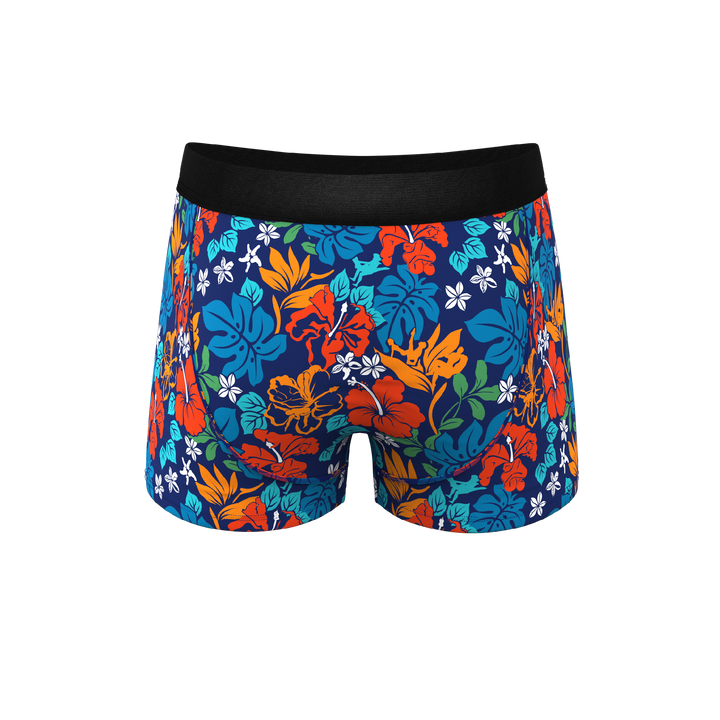 Shinesty "Get Lei'd" Naughty Tropical Ball Hammock® Pouch Trunks Underwear