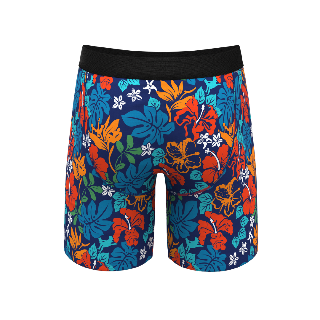 Shinesty "Get Lei'd" Naughty Tropical Long Leg Ball Hammock® Pouch Underwear with Fly