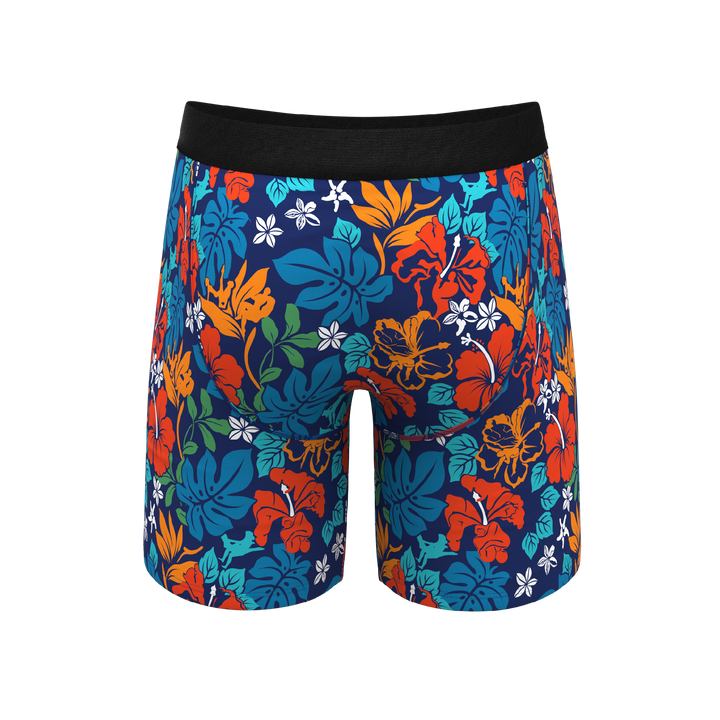 Shinesty "Get Lei'd" Naughty Tropical Long Leg Ball Hammock® Pouch Underwear with Fly