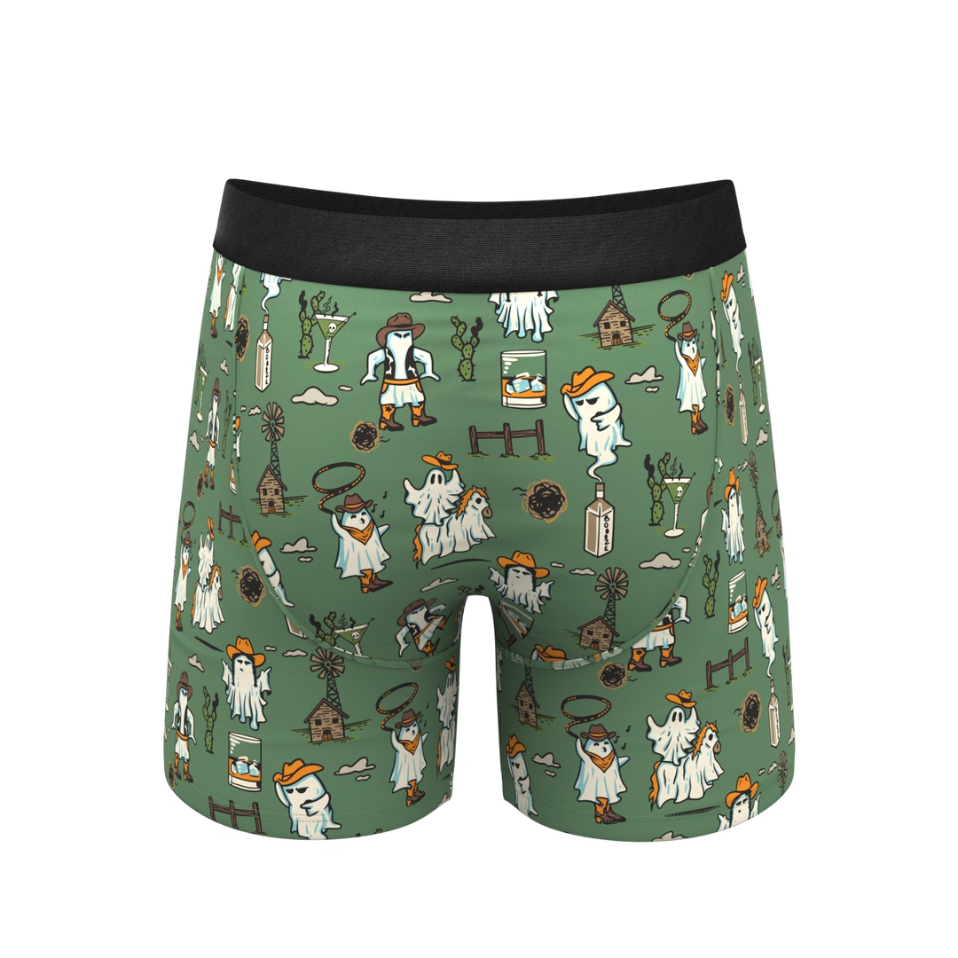 The Ghost Town Western Ghost Boxer Briefs with Ball Hammock® Pouch
