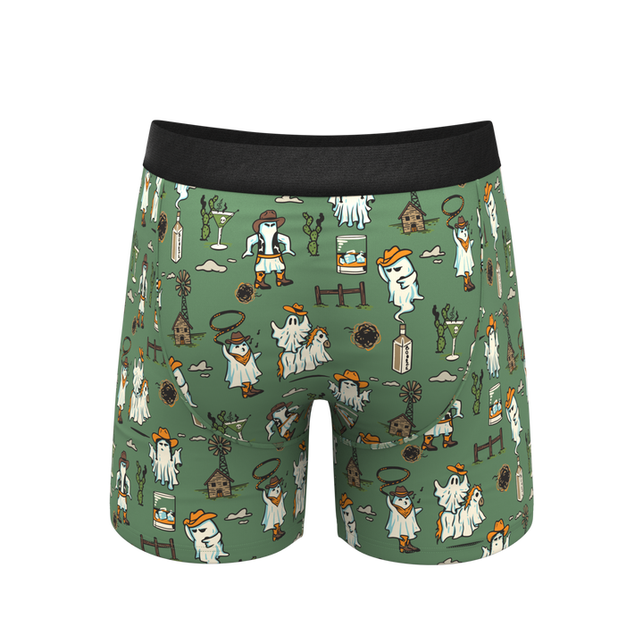 The Ghost Town Western Ghost Boxer Briefs with Ball Hammock® Pouch