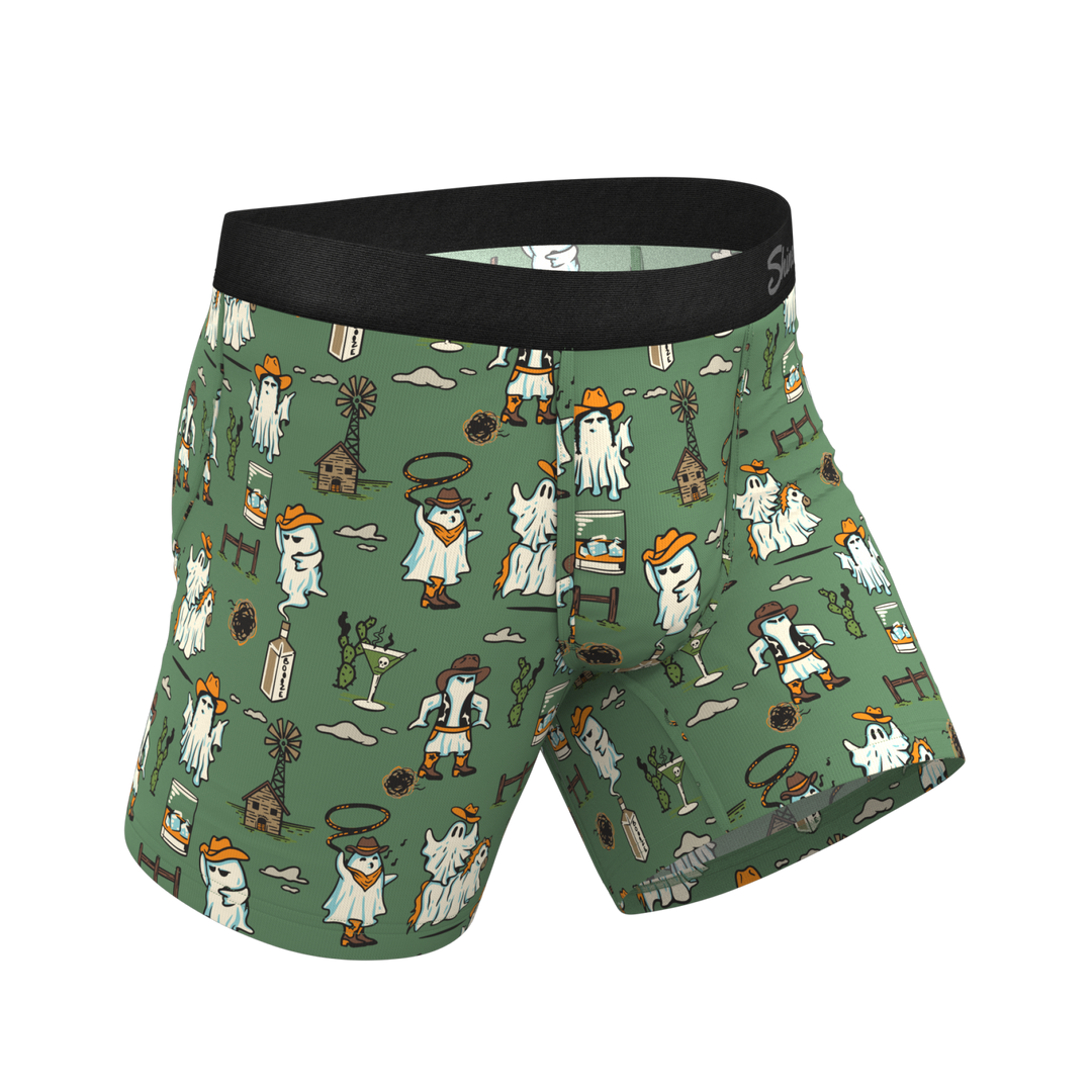 The Ghost Town Western Ghost Boxer Briefs with Ball Hammock® Pouch
